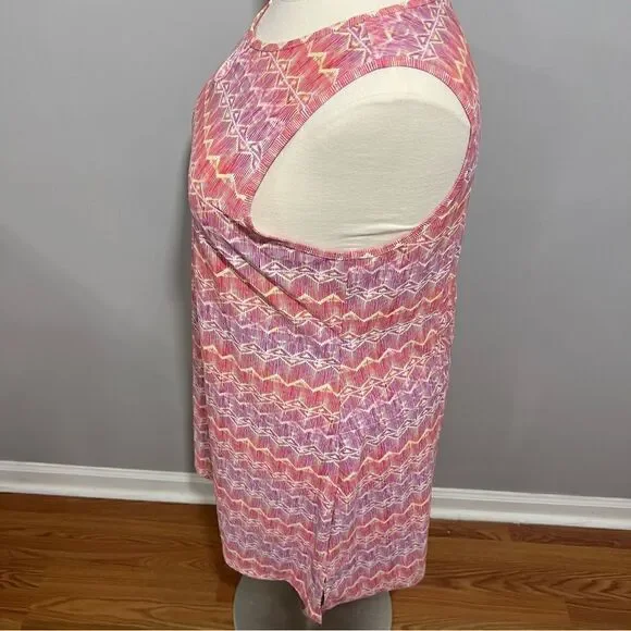 Nuu Muu Pink Purple Graphic Print Back Pocket Athleisure Dress -- 16 - Picture 7 of 14